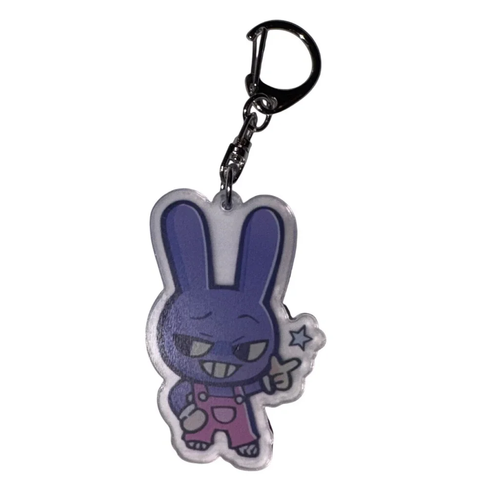 Mini Jax The Amazing Digital Circus Acrylic Keychain Purple Bunny Bag Charm 2 in